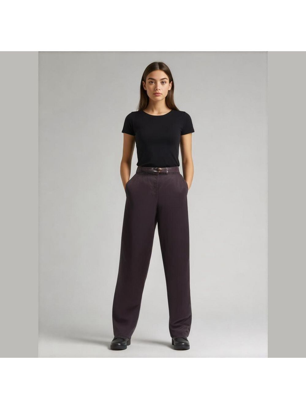 Vintage Vakko suede leather slacks • super high rise pants • 80s • made in USA